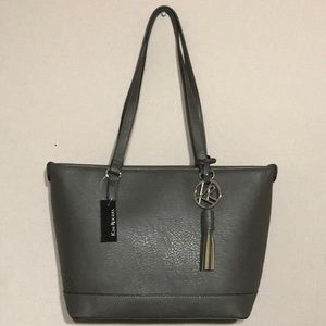 New Kim Rogers Gray Key Item Tote Bag Purse NWT